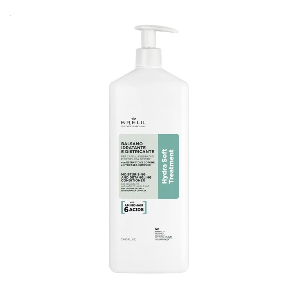 Зволожувальний кондиціонер для волосся Brelil Hydra Soft Treatment Moisturising And Detangling Conditioner, 1 л
